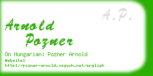 arnold pozner business card